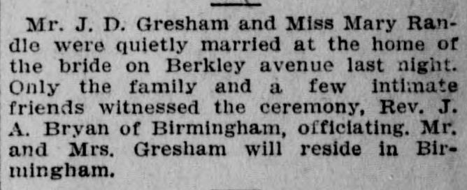 J.D. Gresham-Mary Randle